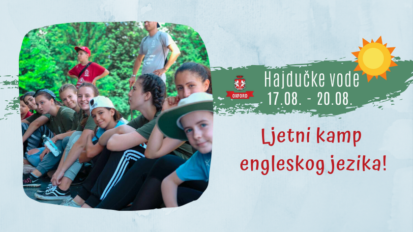 Ljetni kamp engleskog jezika – Hajdučke vode 17.08 – 20.08.